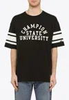 Champion Crew-neck T-shirt With Contrasting Details In Black