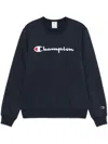 Champion Logo Print Pattern Sweatshirt In Blue