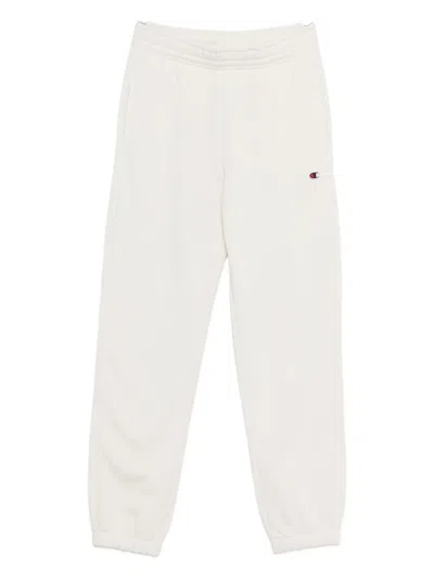 Champion Logo-embroidered Track Pants In White