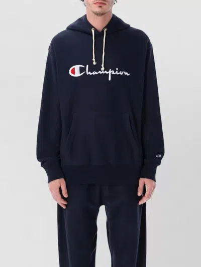 CHAMPION LOGO FLEECE HOODED SWEATSHIRT RELAXED FIT