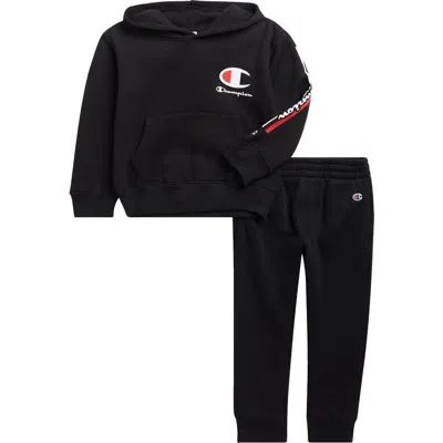 Champion Kids'  Logo Fleece Hoodie & Joggers Set In Black