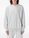 Champion Logo-patch Crew-neck Sweatshirt In Gray