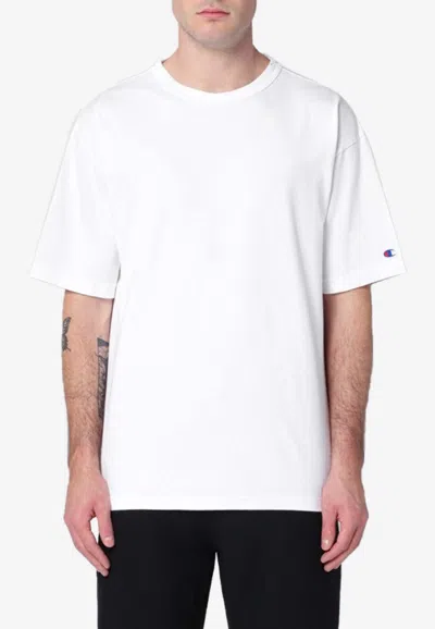 Champion Logo Patch Crewneck T-shirt In White