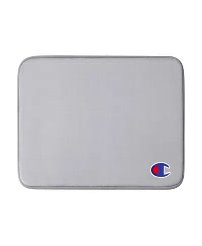 Champion Logo Patch Memory Foam Bath Mat, 17" X 24" In Gray