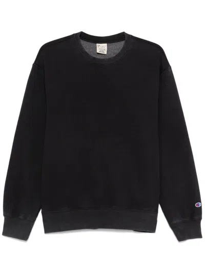Champion Logo-patch Sweatshirt In Black