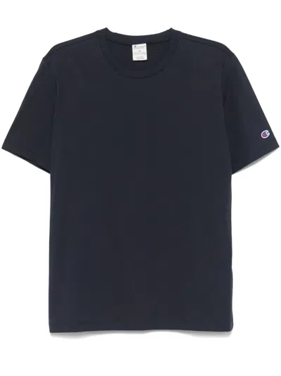 Champion Logo-patch T-shirt In Blue