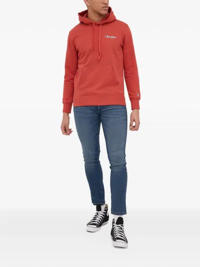 Champion Logo-detail Hoodie In Animal Print