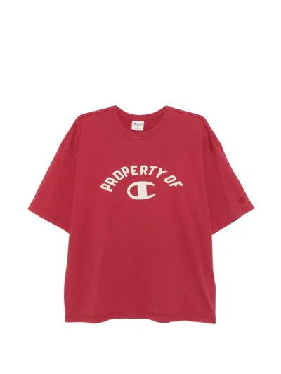 Champion Logo-detail Short-sleeve T-shirt In Red