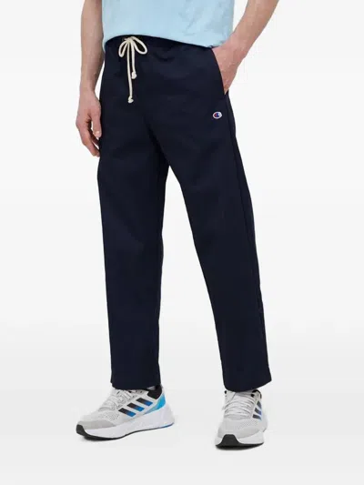 Champion Logo-detail Straight-leg Trousers In Black