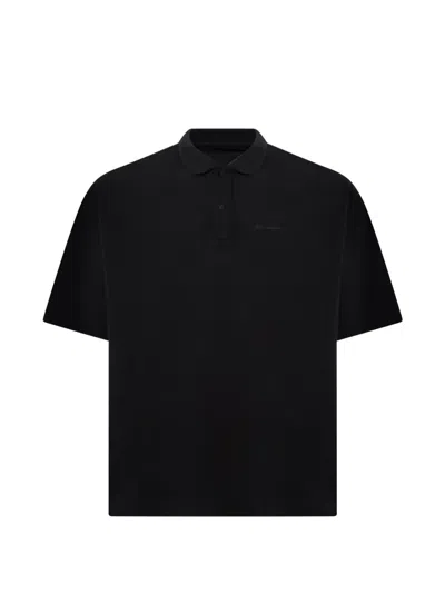Champion Logo-embroidered Polo Shirt In Black