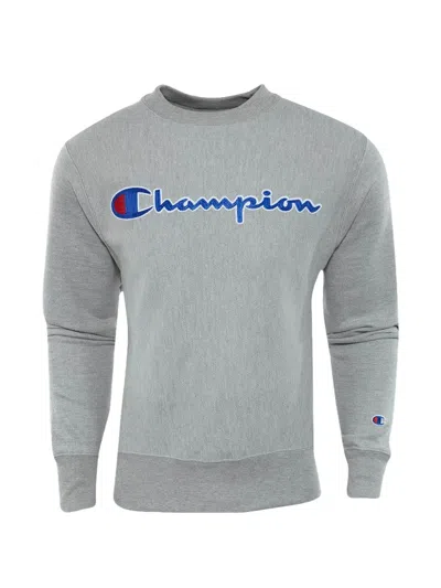 Champion Logo-embroidered Sweatshirt In Gray
