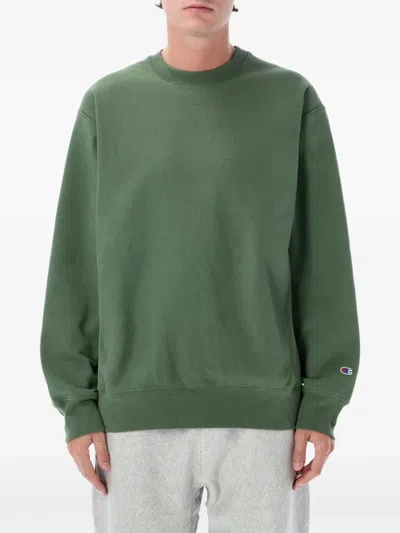 Champion Logo-patch Sweatshirt In Green