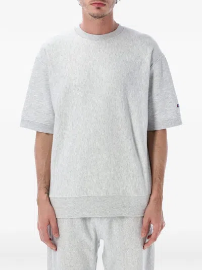 Champion Logo-patch T-shirt In Gray
