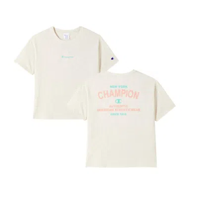 Champion 【品牌直营】草写logo印花女式短袖t恤 In Neutral