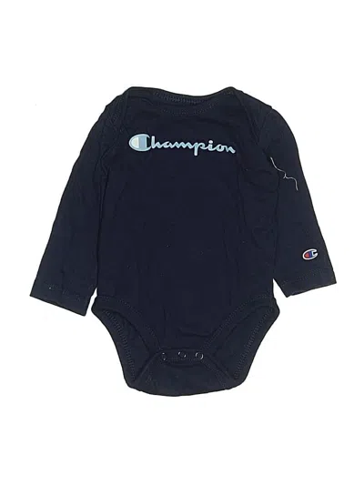 Pre-owned Champion Babies' Long Sleeve Onesie In Blue