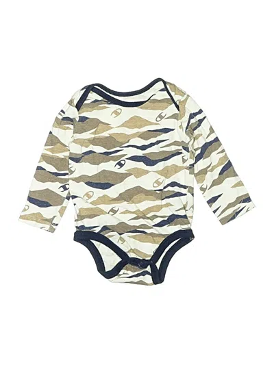 Pre-owned Champion Babies' Long Sleeve Onesie In Gold