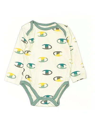 Pre-owned Champion Babies' Long Sleeve Onesie In Green