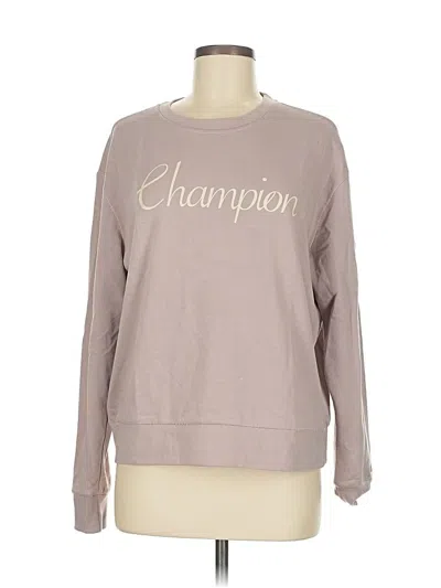 Pre-owned Champion Long Sleeve T-shirt In Brown