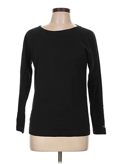 Pre-owned Champion Long Sleeve Top Black Boatneck Tops