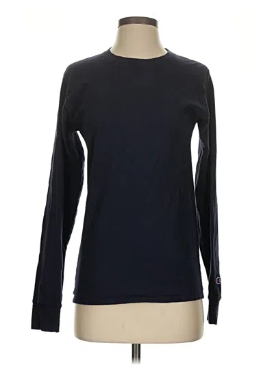 Pre-owned Champion Long Sleeve T-shirt In Black