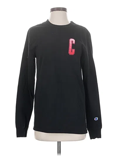 Pre-owned Champion Long Sleeve T-shirt In Black