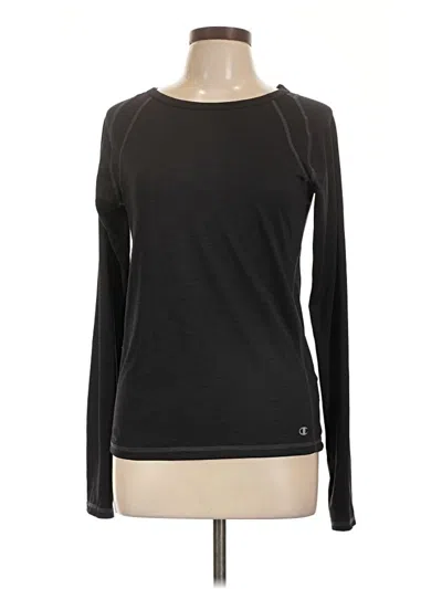 Pre-owned Champion Long Sleeve T-shirt In Black