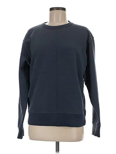 Pre-owned Champion Long Sleeve T-shirt In Blue