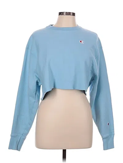 Pre-owned Champion Long Sleeve T-shirt In Blue