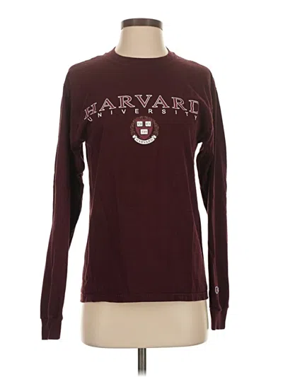 Pre-owned Champion Long Sleeve T-shirt In Burgundy