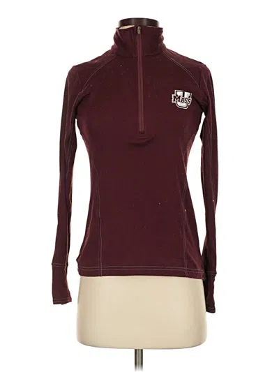 Pre-owned Champion Long Sleeve T-shirt In Burgundy