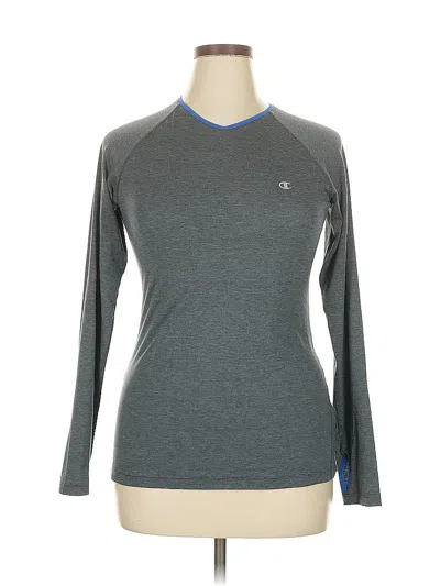 Pre-owned Champion Long Sleeve T-shirt In Gray