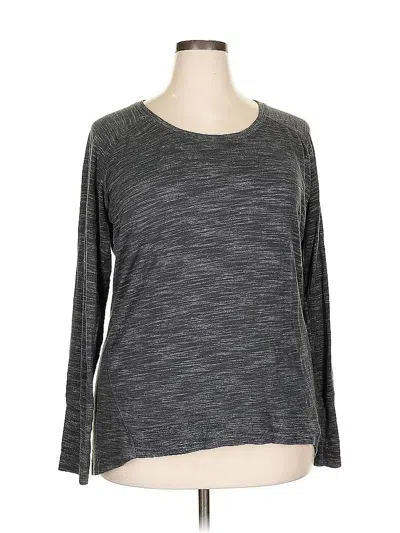 Pre-owned Champion Long Sleeve T-shirt In Gray