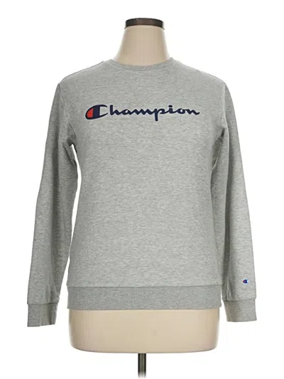 Pre-owned Champion Long Sleeve T-shirt In Gray