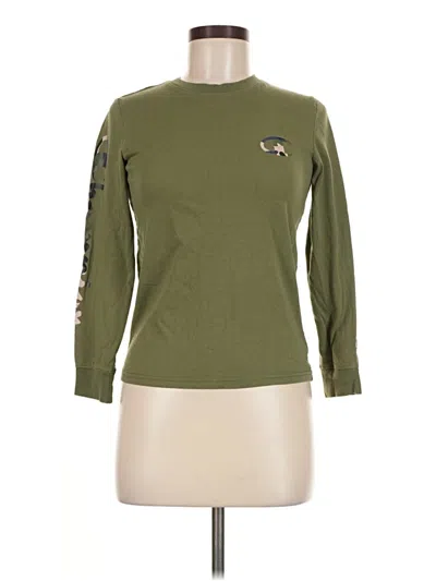 Pre-owned Champion Long Sleeve T-shirt In Green