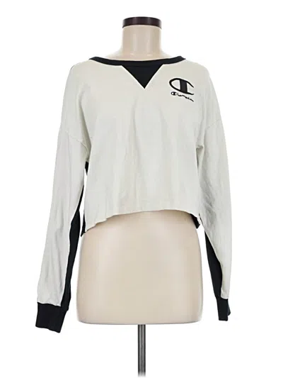 Pre-owned Champion Long Sleeve T-shirt In Ivory