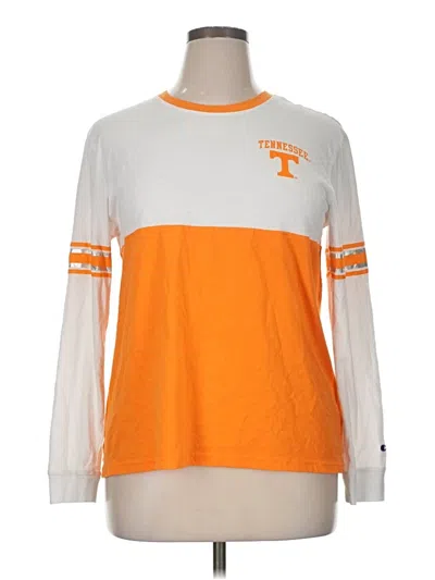 Pre-owned Champion Long Sleeve T-shirt In Orange