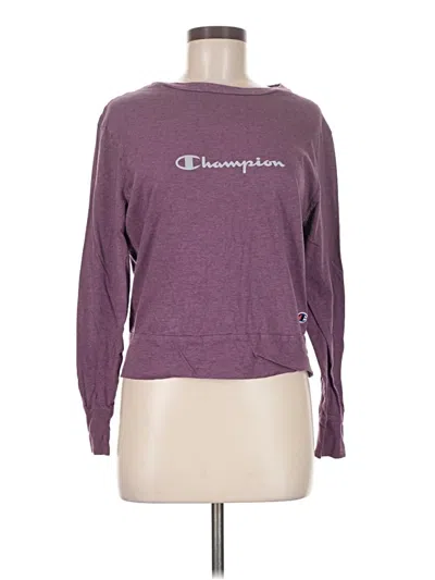 Pre-owned Champion Long Sleeve T-shirt In Purple