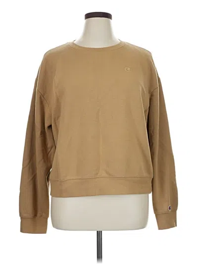 Pre-owned Champion Long Sleeve T-shirt In Tan