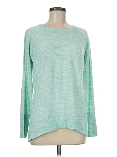 Pre-owned Champion Long Sleeve T-shirt In Teal