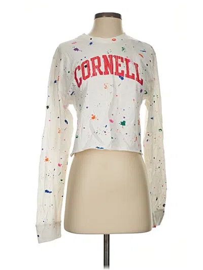 Pre-owned Champion Long Sleeve T-shirt In White