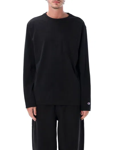 Champion Long-sleeve Pocket T-shirt In Blue