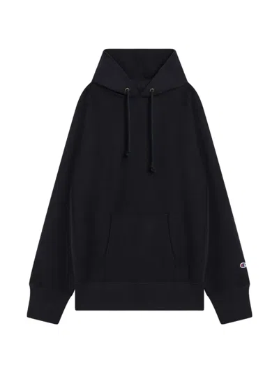 Champion Long-sleeved Hoodie In Blue