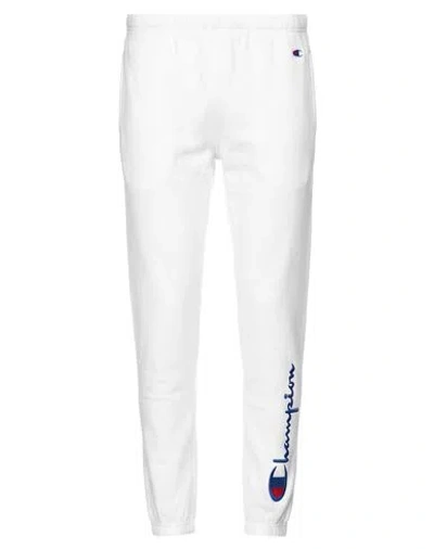 Champion Man Pants White Size Xs Cotton, Elastane