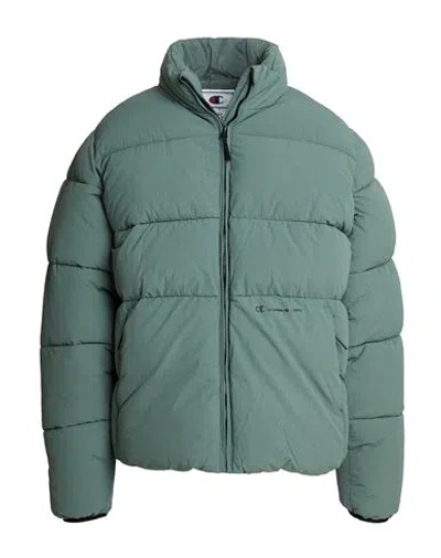 Champion Man Puffer Slate Blue Size Xl Polyamide