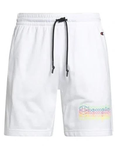 Champion Man Shorts & Bermuda Shorts White Size M Cotton, Polyester