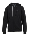 Champion Man Sweatshirt Black Size L Cotton, Polyester, Elastane In Black
