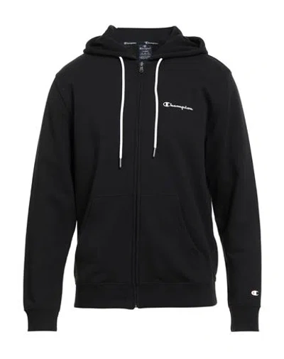 Champion Man Sweatshirt Black Size L Cotton, Polyester, Elastane