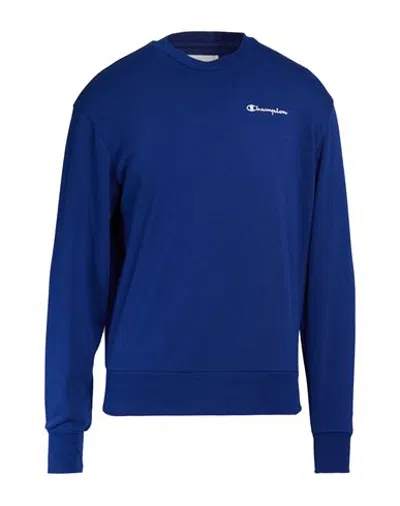 Champion Man Sweatshirt Blue Size Xxs Cotton, Polyester In Multi