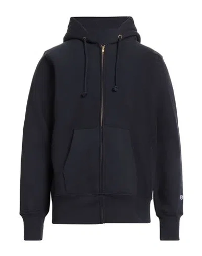 Champion Man Sweatshirt Midnight Blue Size M Cotton, Polyester