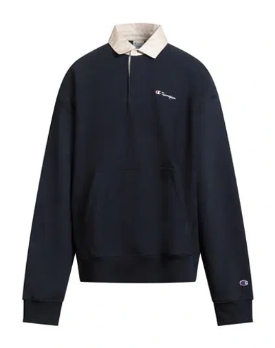Champion Man Sweatshirt Midnight Blue Size Xxl Cotton, Polyester